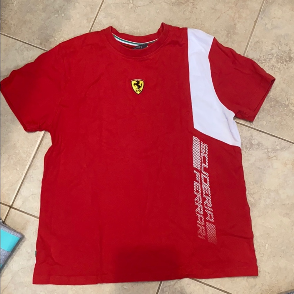 Red Ferrari boys T shirt